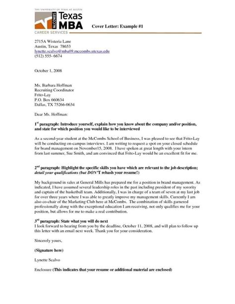 Mccombs Cover Letter Template